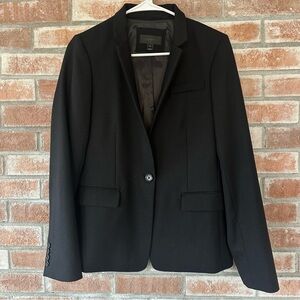 J. Crew Blazer Wool Blend Women’s 8 Black Academia Business Office Career